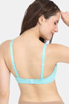 Rosaline Everyday Double Layered Non Wired 3/4th Coverage T-Shirt Bra - Aruba Blue — thumbnail 2